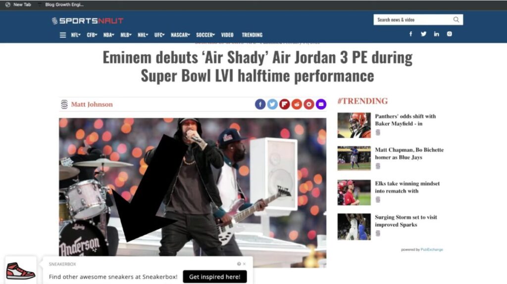 Aperçu d'un pop-up créée avec Sniply