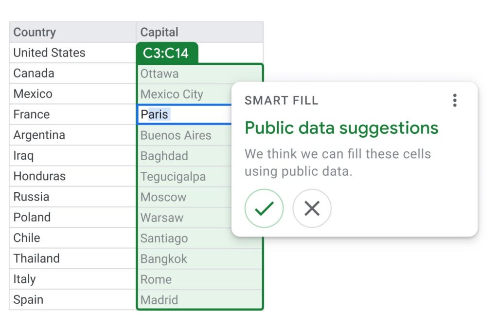 Suggestions intelligentes