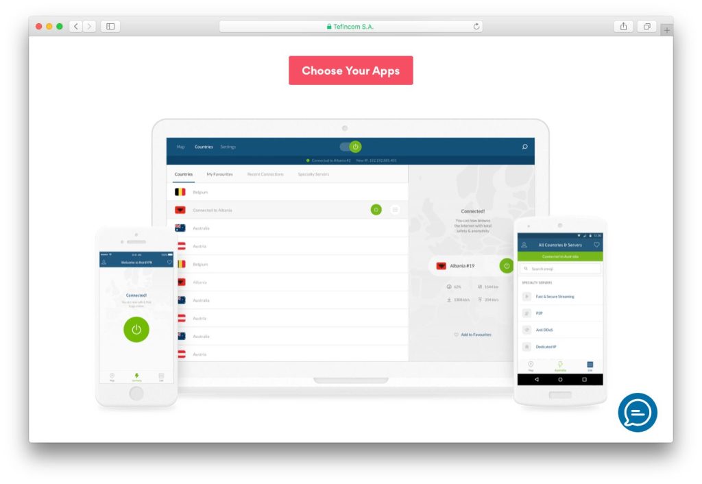 Apercu interface NordVPN