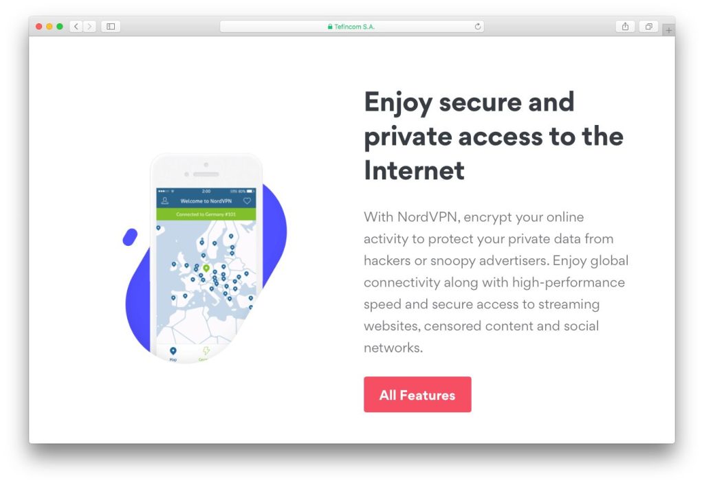 NordVPN accès internet privé