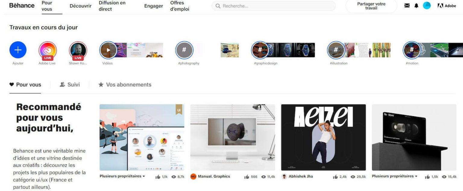 Behance : Prix, Avis, Fonctionnalités & Alternatives - LEPTIDIGITAL ...