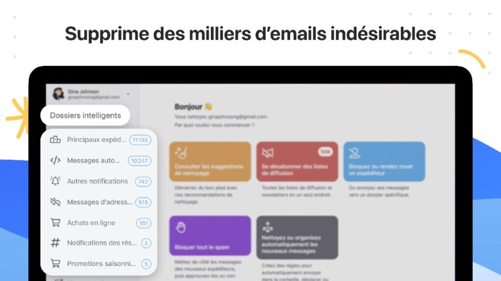 Suppression en masse d'emails indésirables