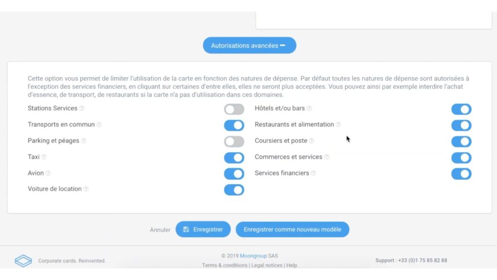 Autorisations des lieux où l'on peut payer ou non avec la carte Mooncard