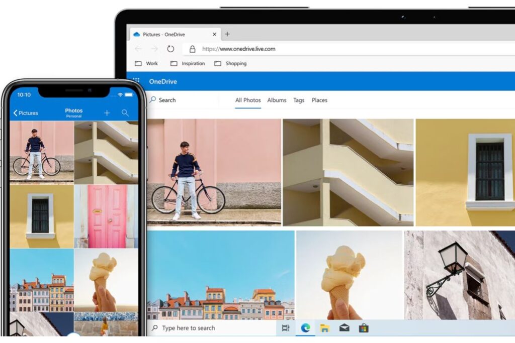 Galerie photo en ligne sur Microsoft OneDrive