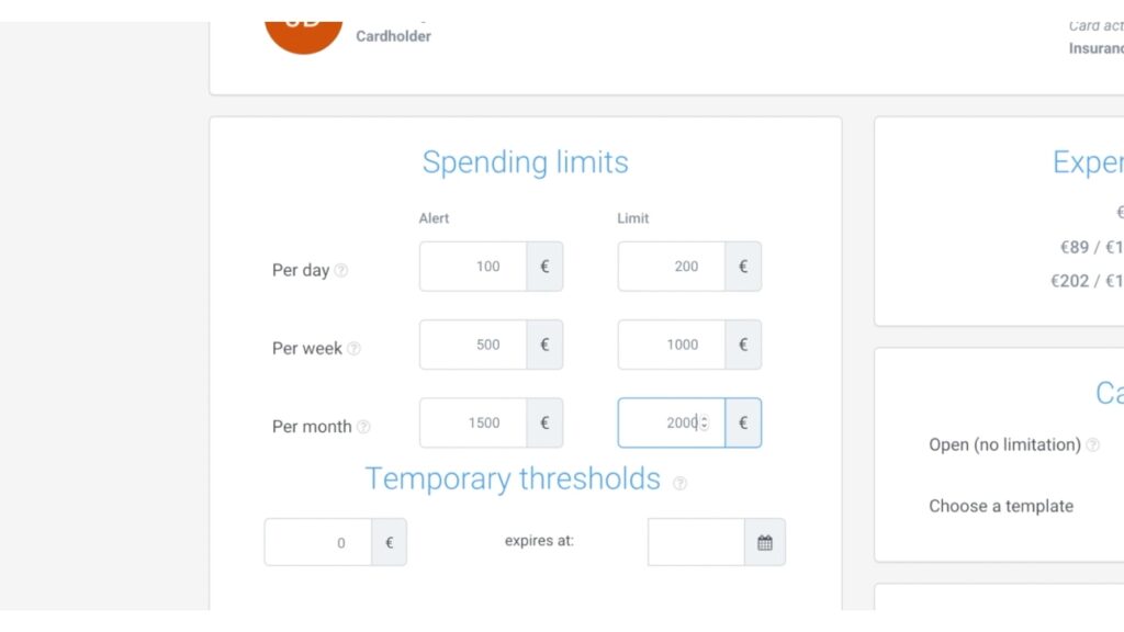 Plafonds personnalisés avec Mooncard