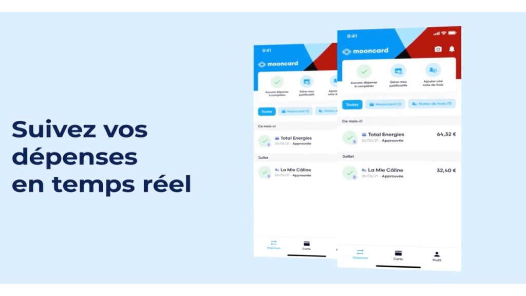 Suivi des dépenses en temps réels avec Mooncard