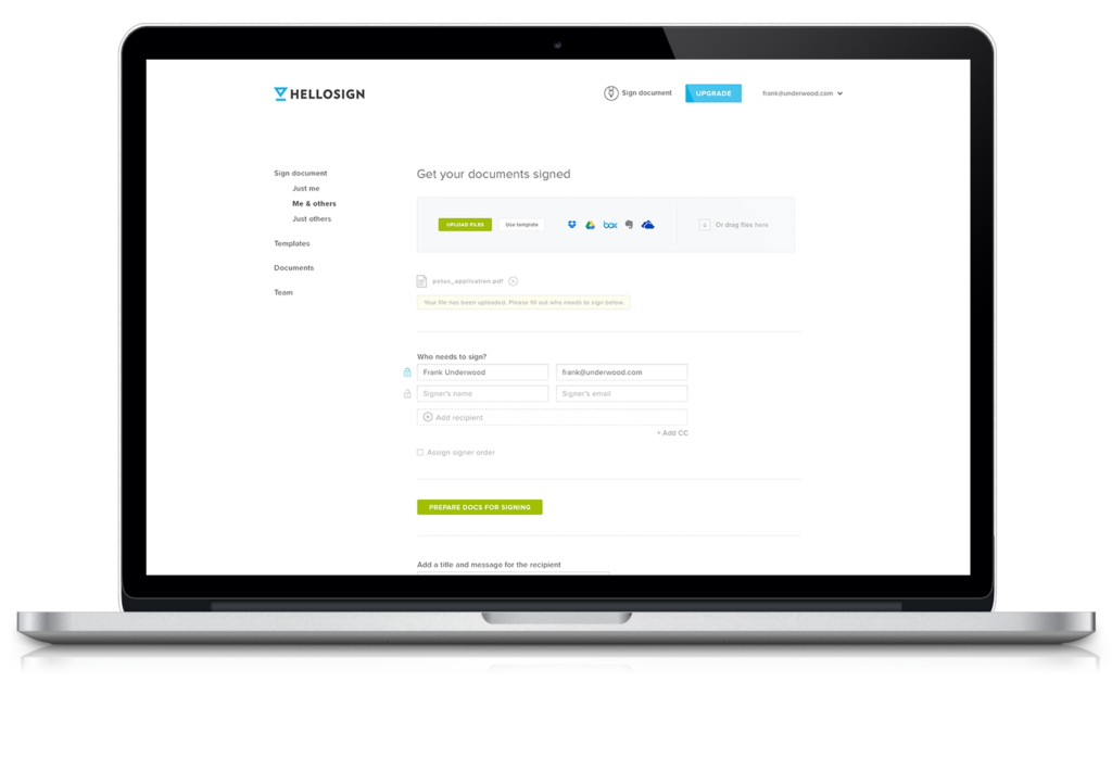 Ça roule HelloSign signe Salesforce