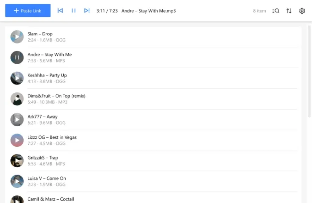 Aperçu de l'interface de 4K YouTube to MP3