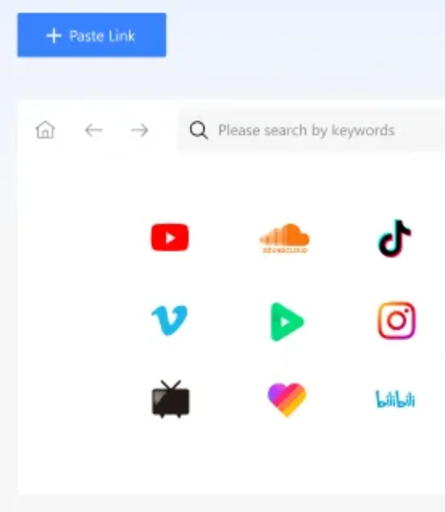 Aperçu des plateformes supportées par 4K YouTube to MP3