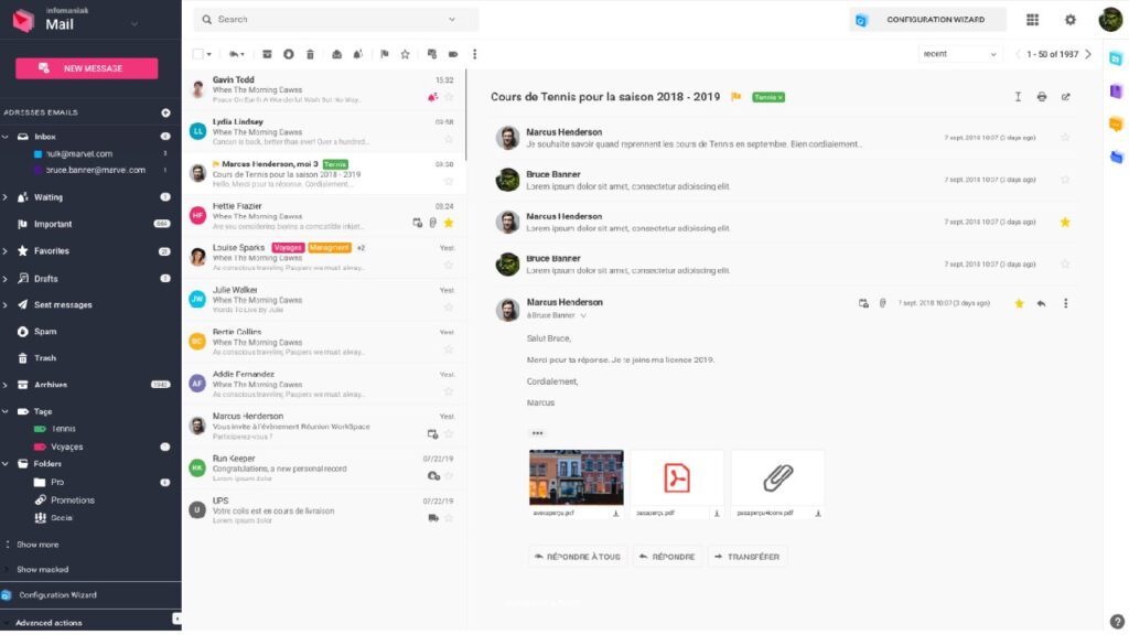 Aperçu Ksuite Mail