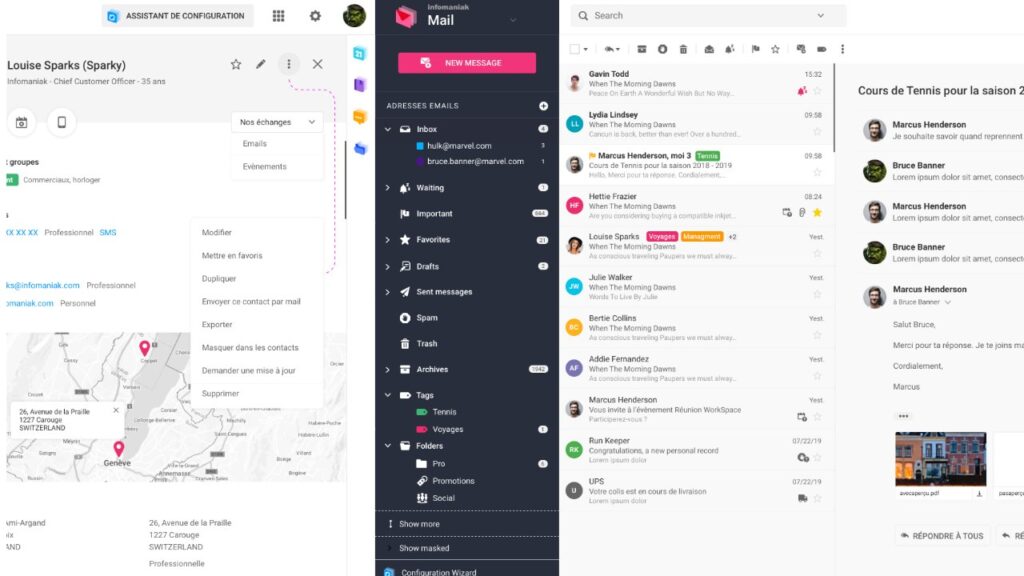 kSuite Aperçu Configuration Mail