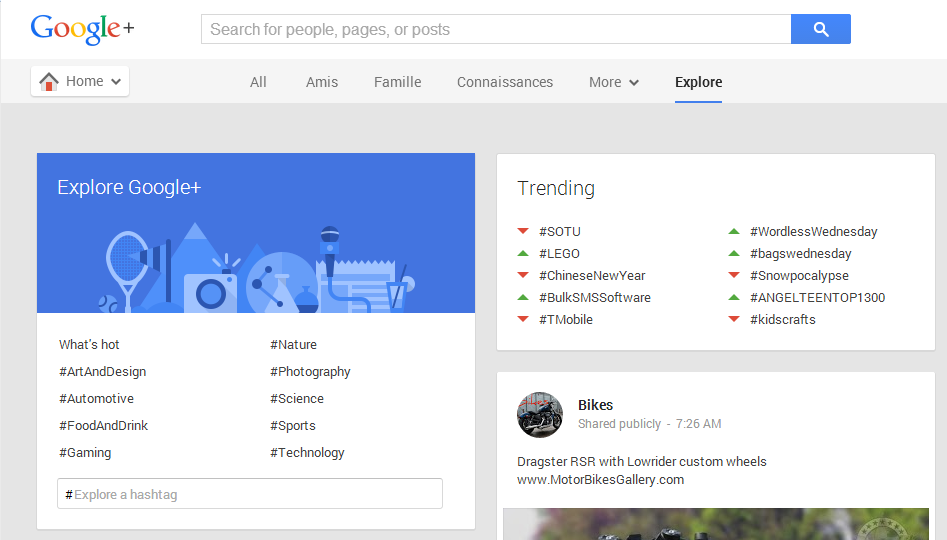 Populaire sur Google+