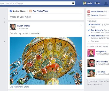 Facebook présente un nouveau design pour 2014 !