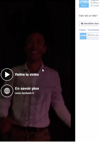 CTA Vidéo Facebook