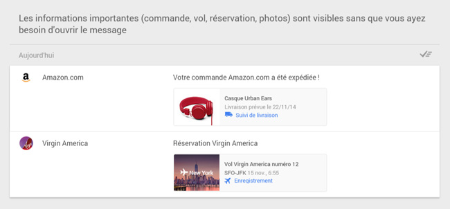 Inbox informations en plus