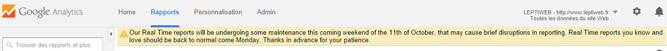Temps Réel Google Analytics