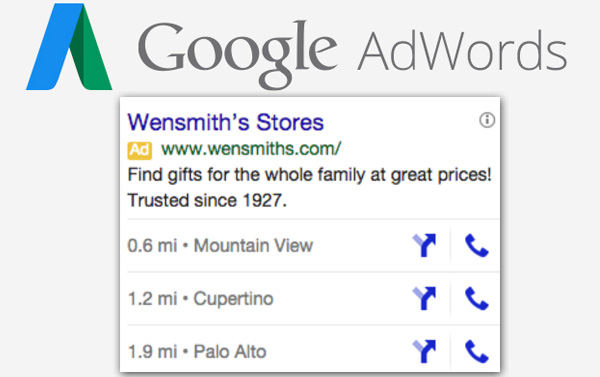 Google Adwords : jusqu’à 3 adresses en extension d’annonces désormais possible sur mobile !