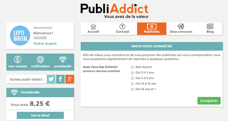 Gains PubliAddict