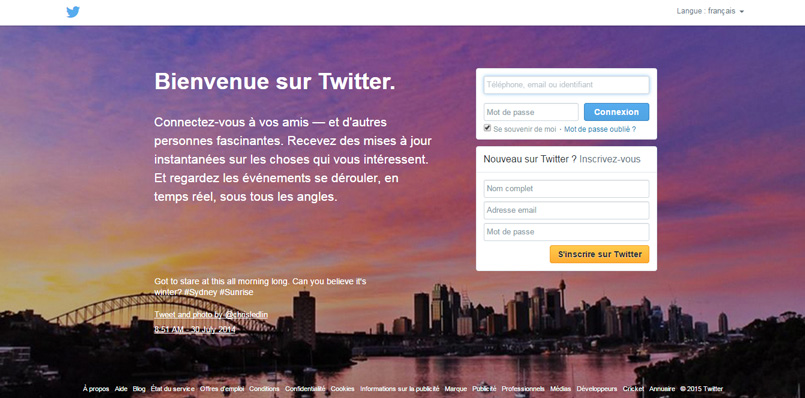 Ancienne home Twitter