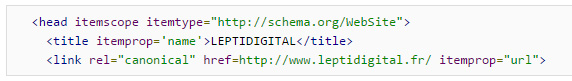 Exemple code schema