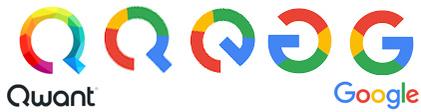 Google copie logo Qwant