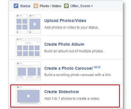 Comment créer un diaporama d’images (slideshow) sur Facebook ?