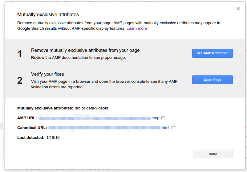 google amp rapport