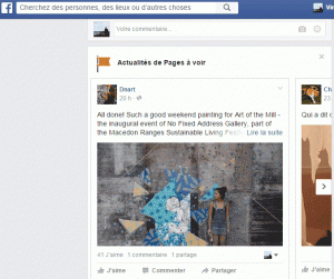 actualités pages Facebook