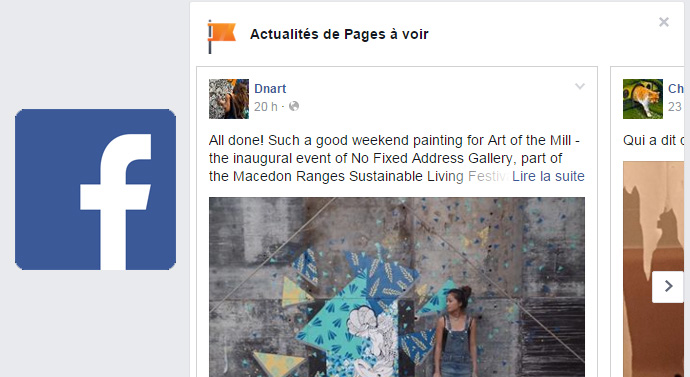 actualités pages facebook