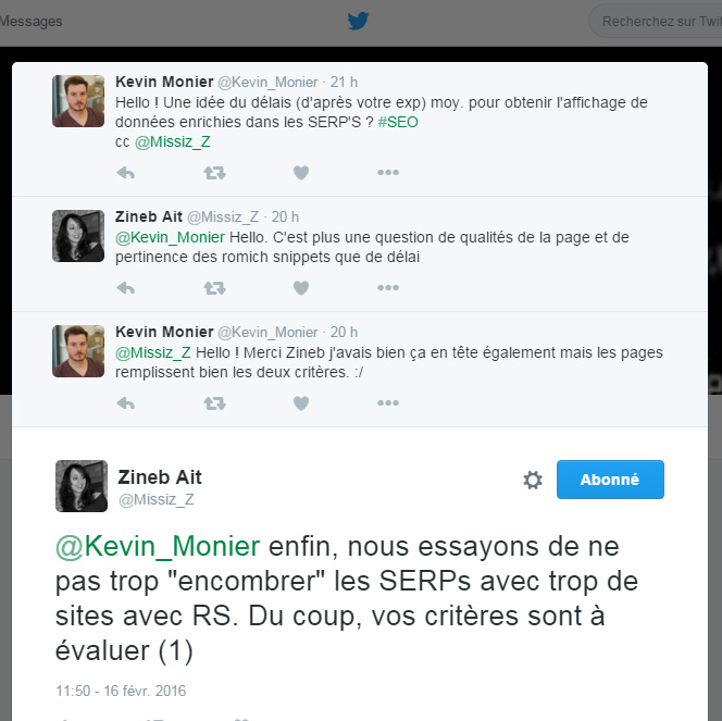 tweet zineb rich snippets