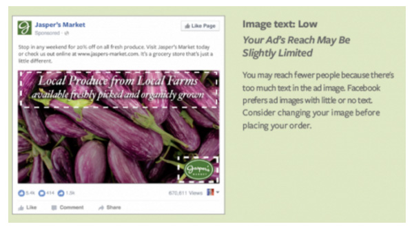 regle texte low facebook