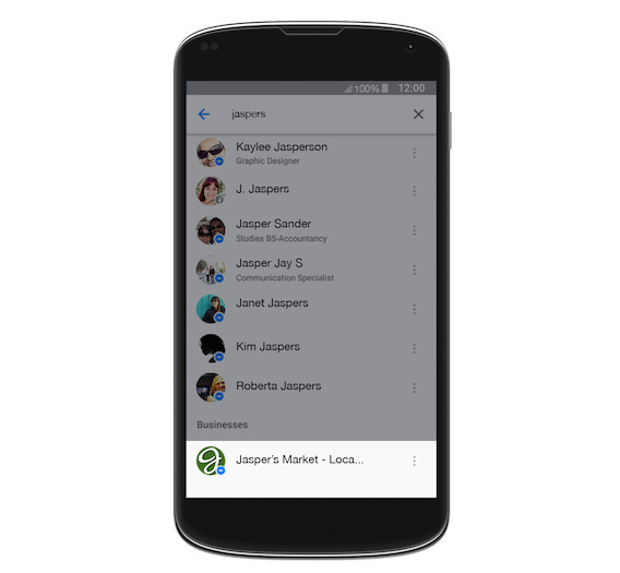 username search messenger