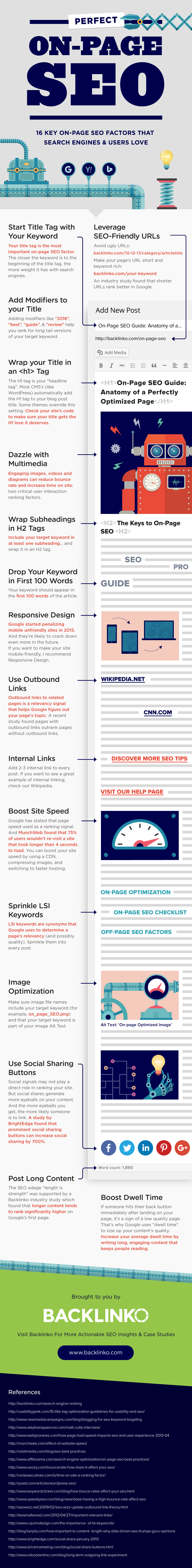 infographie on page SEO