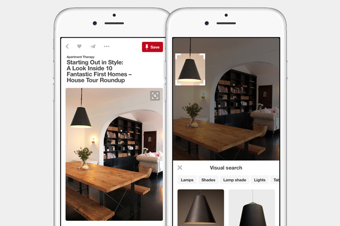 recherche visuelle Pinterest