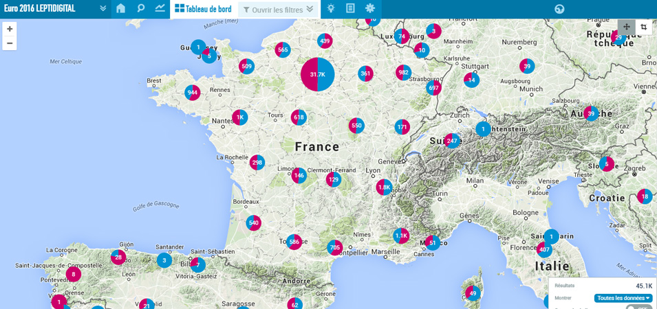talkwalker carte interactive