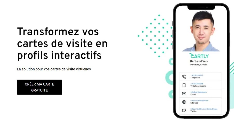 Créer des cartes de visite virtuelles avec CARTLY