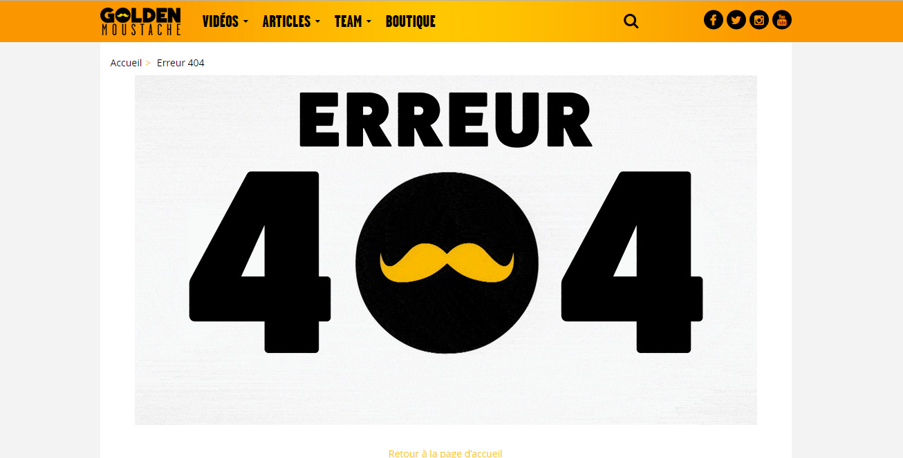 erreur 404 golden moustache