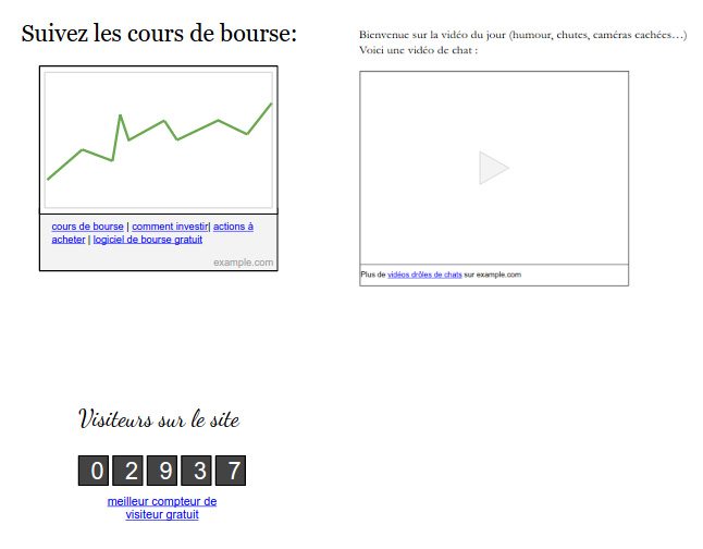 widgets google pénalisation