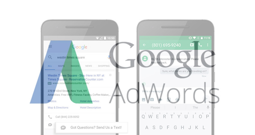 Click-To-Message : les extensions de message arrivent sur Google Adwords !