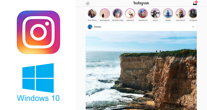 instagram tablette windows 10