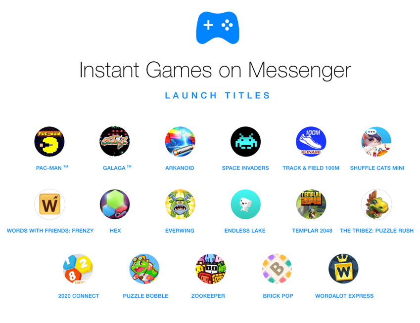 instant games messenger facebook