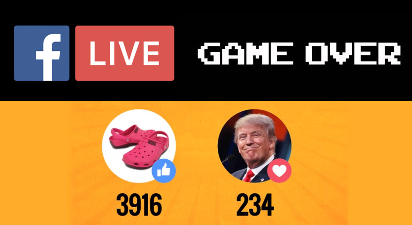 sondage live réactions Facebook