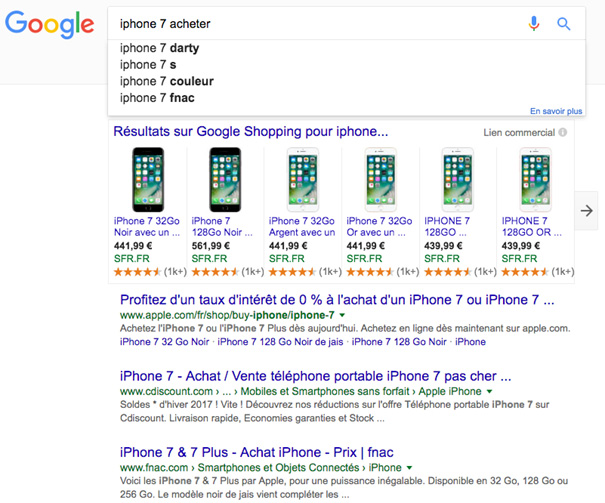 google shopping iPhone 7