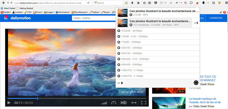 download video dailymotion firefox