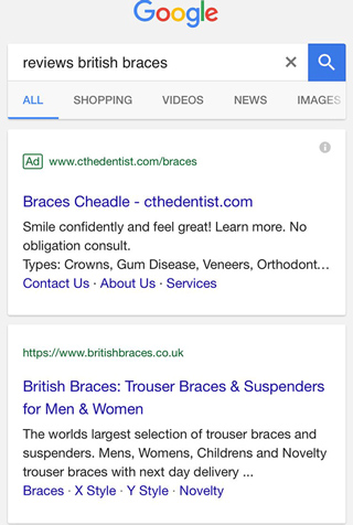 changement résultat mobile google