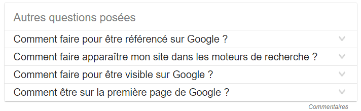 autres questions Google