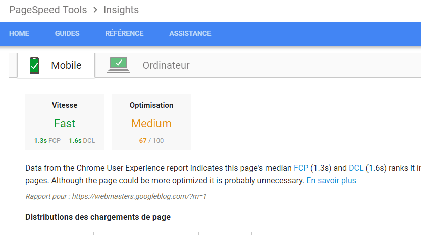 nouveau google page speed insights