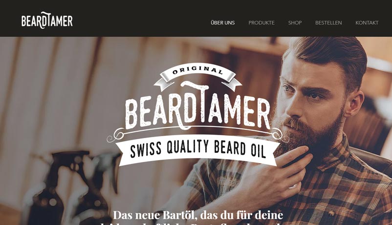 Exemple site BeardTamer Wix