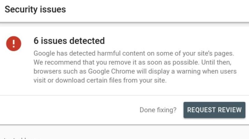 sécurité search console