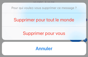 messenger supprimer message pour tous